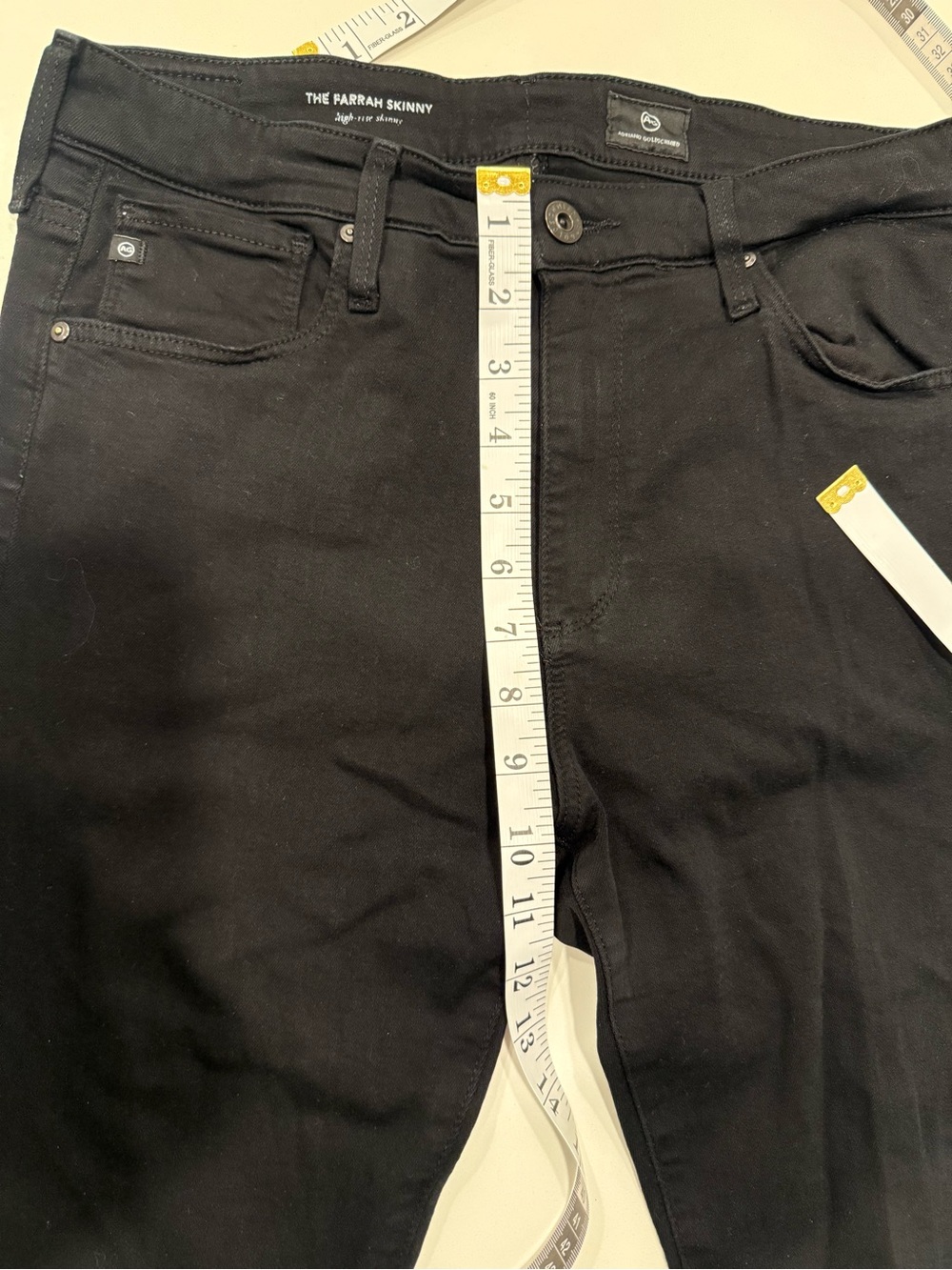 AG Jeans Adriano Goldschmied Black Farrah Skinny Jeans Sz 29 - Picture 7 of 9